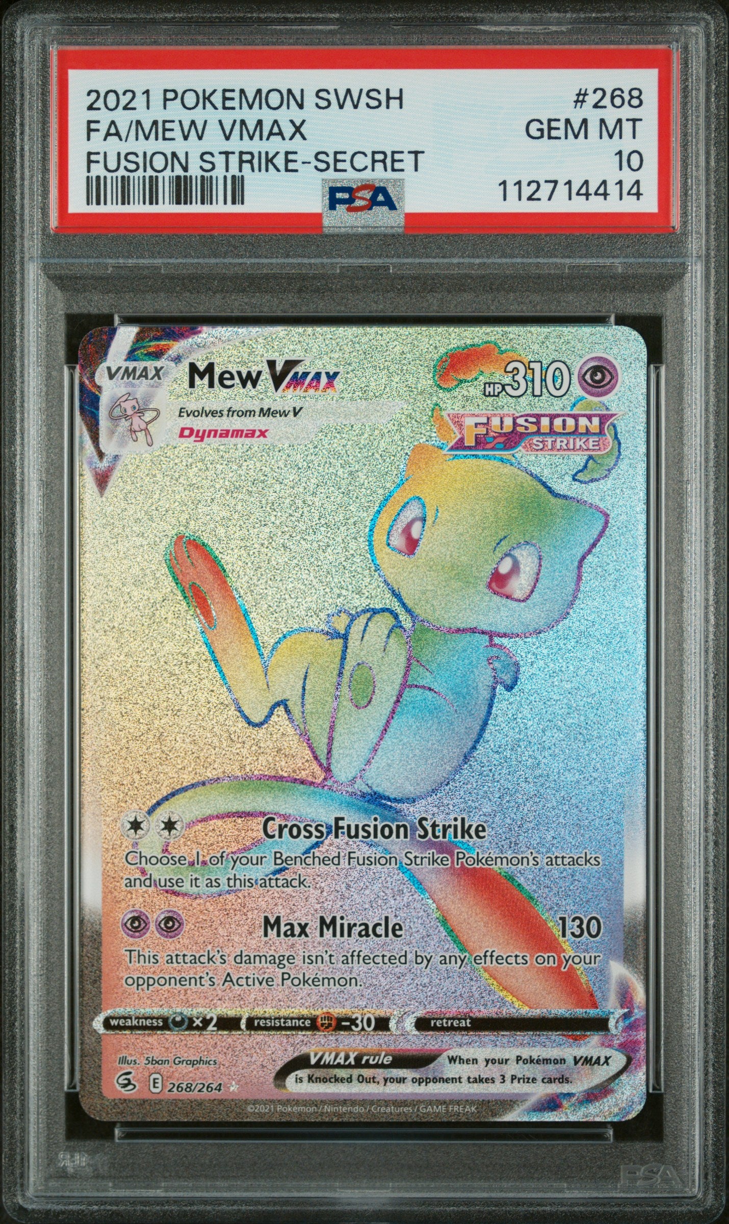 2021 MEW VMAX SECRET PSA 10 FUSION STRIKE